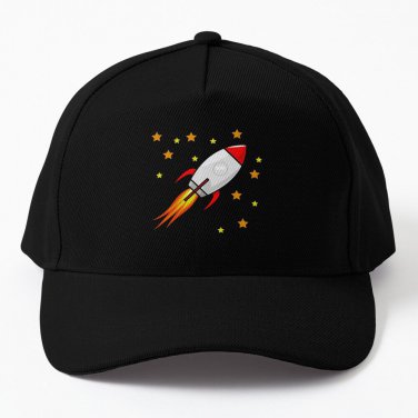 Cute Rocket Ship in Space Baseball Cap Unisex Hat Casquette Snapback