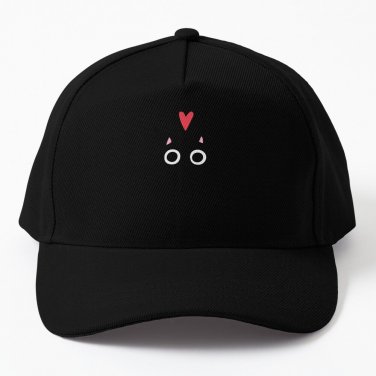 Cute Black Cat with Heart  Kitten Valentine Baseball Cap Hat Casquette Snapback