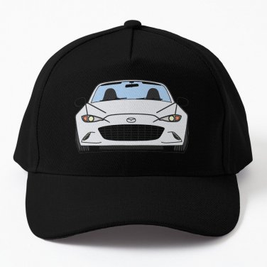 Crystal White Pearl Mica ND Miata Roadster Baseball Cap Hat Casquette Snapback