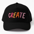 CREATE - colorful motivational and inspirational word for artists, designers, and creatives Cap Hat