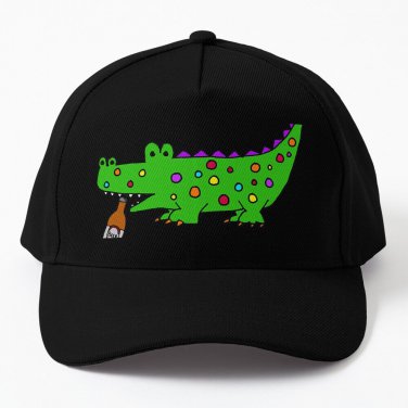 Cool Alligator Drinking Beer Cartoon Baseball Cap Unisex Hat Casquette Snapback