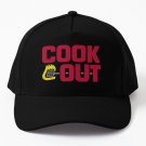 Cookout - Vintage Chalk Texture - Red & Gray Baseball Cap Hat Casquette Snapback