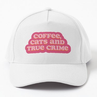 Coffee, cats & True Crime Baseball Cap Unisex Hat Casquette Snapback