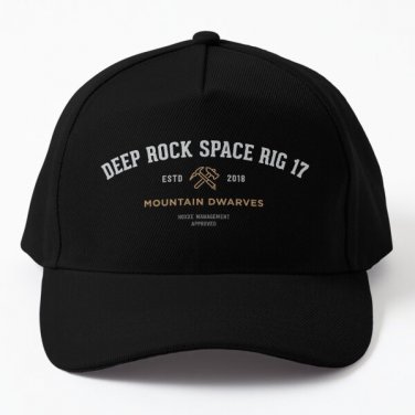 Deep Rock Galactic Space Rig White Baseball Cap Hat Casquette Snapback Printed