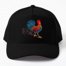 Decolores Cursillo Rooster On Black Baseball Cap Casquette Hat Black
