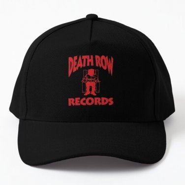 Death Row Records Baseball Cap Hat Czapka Snapback Printed Black