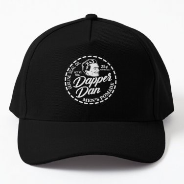 Dapper Dan Pomade White Distressed Baseball Cap Hat Printed Hip Hop Czapka Snapback
