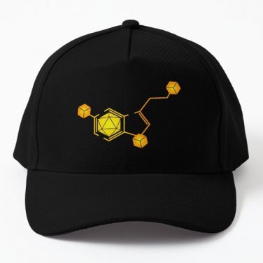 D20 Serotonin Baseball Cap Hat Printed Hip Hop Casquette Black Snapback