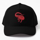 Cute Red Salamander Baseball Cap Hat Czapka Printed Black Casquette Hip Hop Snapback