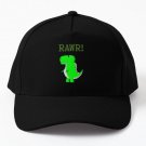 Cute Angry T Rex Dinosaur Rawr Baseball Cap Hat Czapka Black Snapback Printed