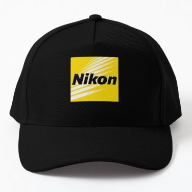 Current Nikon Design Classic T Shirt Baseball Cap Hat Czapka Casquette Black Snapback