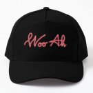Coral Neon Woo Ah No Background Baseball Cap Hat Printed Casquette Hip Hop Black