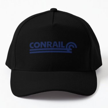 Conrail Logo Baseball Cap Hat Mens Black Casquette Women