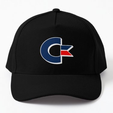 Commodore 64 Logo Baseball Cap Hat Snapback Women Mens Casquette Hip Hop Black