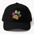 Colorful Vintage Paw Print Baseball Cap Casquette Hat Black Women