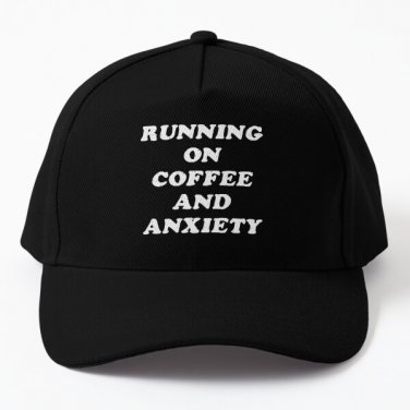 Coffee And Anxiety Baseball Cap Hat Black Casquette Snapback Hip Hop Czapka Printed
