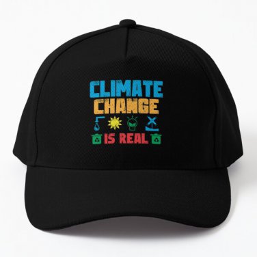 Climate Change Is Real Baseball Cap Hat Mens Women Black Casquette Snapback