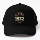 Classic 1932 90Th Birthday Retro Vinta Baseball Cap Hat Printed Casquette