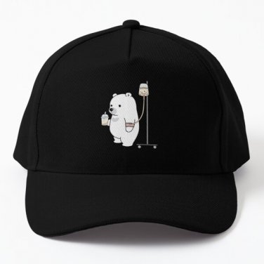 Boba Bear Loves Boba Too Much Baseball Cap Casquette Hat