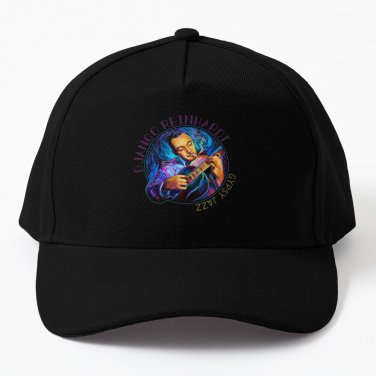 Django Reinhardt Gypsy Jazz Guitarist by Robert Phelps Baseball Cap Hat Casquette Snapback
