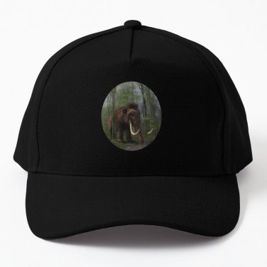 Digital Art Wild Mammoth In A Forest Baseball Cap Unisex Hat Casquette Snapback