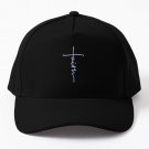 Faith Cross Pastel Purple Baseball Cap Hat Printed Casquette Black