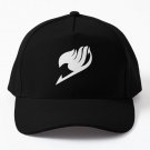 Fairy Tail Logo White Baseball Cap Hat Black Casquette Printed