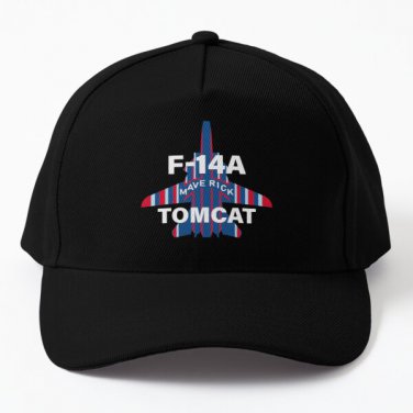 F 14A Tomcat Maverick Top Gun Movie Baseball Cap Hat Snapback Black Casquette Mens