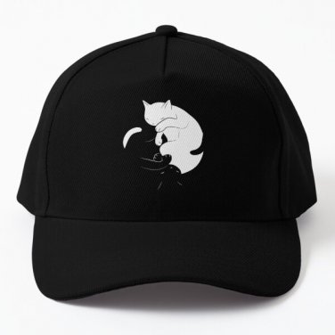 Eternal Cat Love Baseball Cap Hat Snapback Casquette Printed Black