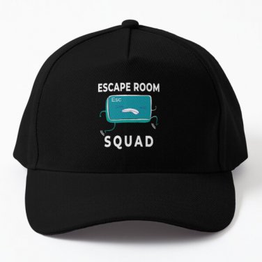 Escape Room Squad Esc Keycap Design Baseball Cap Casquette Hat Black Mens Snapback