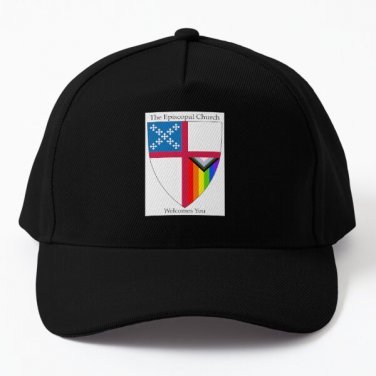 Episcopal Church Shield With Progressive Baseball Cap Hat Black Snapback Printed