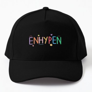 Enhypen Logo Baseball Cap Hat Casquette Snapback Women Hip Hop Black