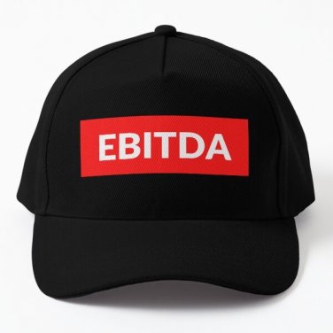 Ebitda Baseball Cap Hat Printed Snapback Casquette Czapka Black