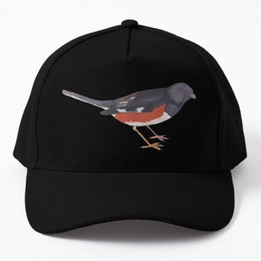 Eastern Towhee Bird Species Art Baseball Cap Casquette Hat Black