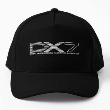 Dx7 Synth Worn Look Baseball Cap Casquette Hat Hip Hop Snapback Black