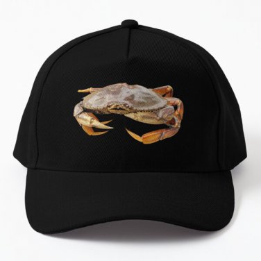 Dungeness Crab Baseball Cap Hat Snapback Czapka Black