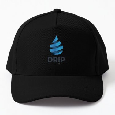 Drip Logo Baseball Cap Hat Hip Hop Casquette Black Czapka