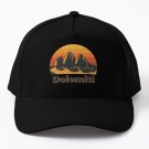 Dolomites Mountains Dolomiti Baseball Cap Hat Black Printed Snapback