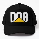 Dog Caterpillar Logo White Text Baseball Cap Hat Czapka Snapback Black Printed