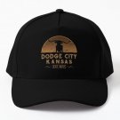 Dodge City Kansas American Wild West Baseball Cap Hat Casquette Black Snapback Printed
