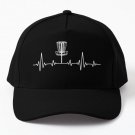 Disc Golf Heartbeat Baseball Cap Hat Snapback Casquette Women Black Mens