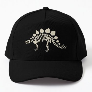Dinosaur Fossils In Black Baseball Cap Hat Snapback Czapka Casquette Printed