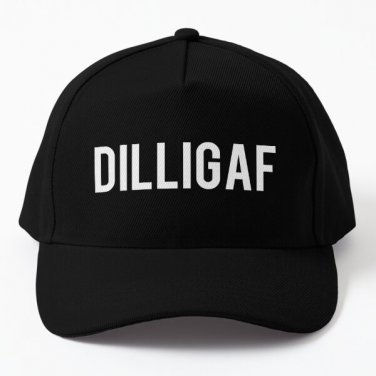 Dilligaf Baseball Cap Hat Czapka Printed Casquette Black Fish
