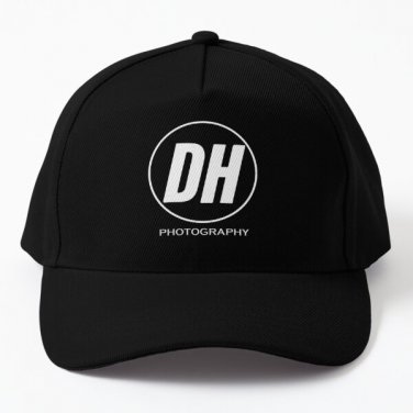 Dh Photography Logo Baseball Cap Hat Hip Hop Snapback Czapka Printed Black
