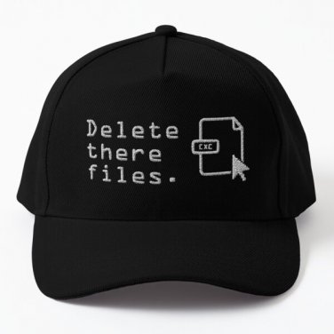 Delete There Files Scammer Payback Baseball Cap Hat Hip Hop Czapka Black Casquette