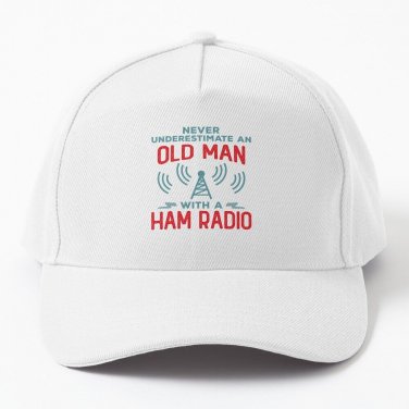 Never Underestimate Oldwith a Ham Radio Baseball Cap Casquette Hood Cap Fluffy Hats