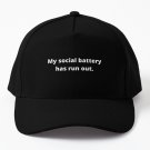 My Social Battery Has Run Out. Baseball Cap Casquette Christmas Hat Hood Foam Party Hats Caps