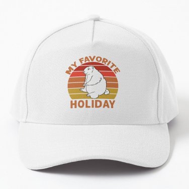 My Favorite Holiday Ground Hog Funny Groundhog Day Baseball Cap Casquette Western Hats Cap