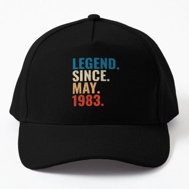Legend Since May 1983 Retro Vintage Baseball Cap Casquette Cap Ball Cap Snap Back Hats Sun