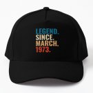 Legend Since March 1973 Retro Vintage Baseball Cap Casquette Hat Cap Snap Back Hat Cap